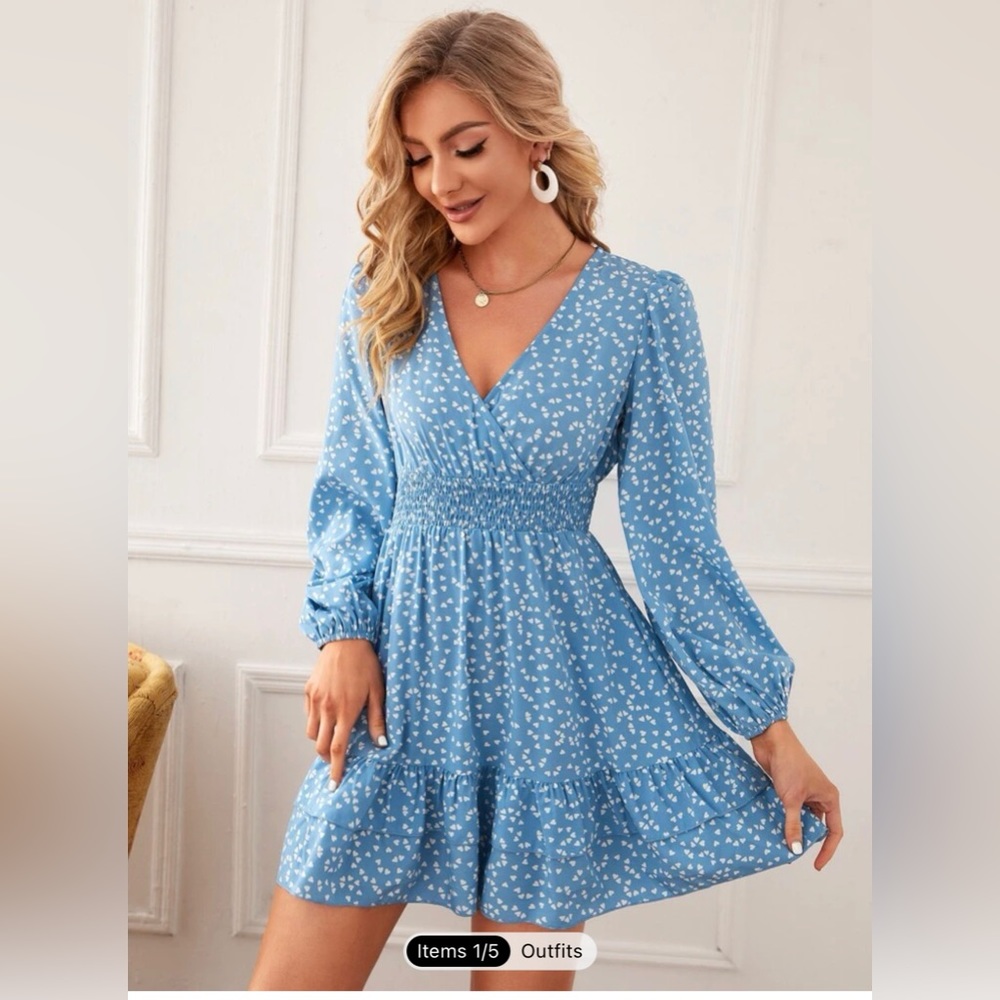 Shein Floral Ruffle Dress